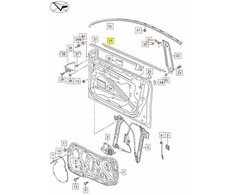 VAG Originalus lango angos sandariklis VW Cc Passat kupė 3C8837476F3Q7