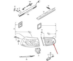 VAG Originalus LED galinis žibintas kairėje VW Golf R32 GTI Rabbit 5K1 5K0945093AJ