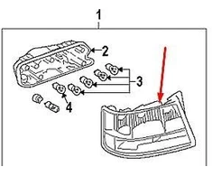 VAG Originalus LED galinis žibintas N/S tinka AUDI A6 Avant 4F5945095P