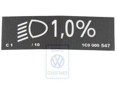 Vag Originalus Naujas Vabalas 1999 2005 Range Adjustment Information Sticker Originalus 1C0000547
