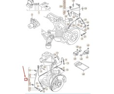 VAG Originalus OEM ABS ratų greičio jutiklio laidų rinkinys Audi 8K0972251C