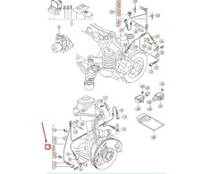 VAG Originalus OEM ABS ratų greičio jutiklio laidų rinkinys Audi 8K0972251C