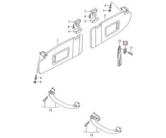 VAG ORIGINALUS OEM VW Caddy 2009-2013 Interjero Kabliukas Pilkas
