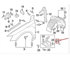 VAG Originalus ratų spoileris dešinėje priekyje AUDI Q3 8U0853888E