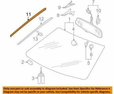 VAG Originalus satino juodas vandens nukreipimo juostos AUDI 8T0854327A01C