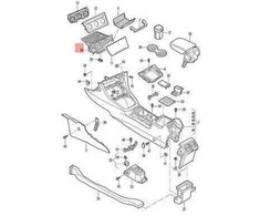 VAG Originalus Titan juodas saugojimo skyrius VW e-Golf Golf 5G1863391F82V