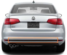 VAG Originalus Volkswagen Jetta 2015-2017 galinio bamperio centrinis apdailos juostos 5C6807987B6DA