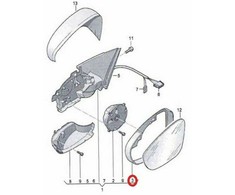 VAG Originalus Volkswagen šoninio veidrodžio apdailos elementas OE 5618576029B9