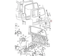 VAG Originalus VW Campmobil Transporter galinių numerių apšvietimo rėmelis 7E0827329GGRU