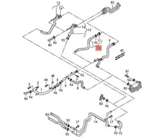 VAG Originalus VW CC Passat aušinimo žarna su greito atjungimo jungtimi 3C0122073FA