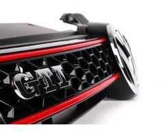 VAG Originalus VW Golf Mk6 GTI 08-13 Priekinis Bamperis Viršutinė Centrinė Grotelė 5K0853651AKATK OEM