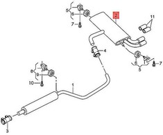 VAG Originalus VW Golf R32 GTI Rabbit Variant 4Motion BQ1 Galinis duslintuvas 5G6253609BH