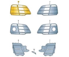 Vag Oro Air Intake Grille Tamsus Chromas 2017 2024 Audi Q5 Sportback Originalus 80A807680HFUQ