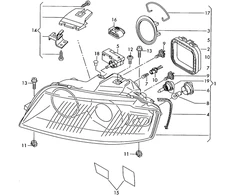 VAG Perteklinis Sluoksnis Audi A3 A4 2004-2009 Originalus 8P0941159A