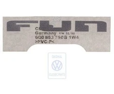 VAG Polo 9N 2002 2005 Sidabriniai Lipdukai Su Raidemis Originalus 6Q0853750B1W4