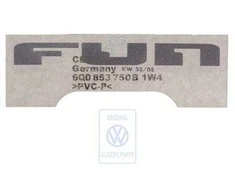 VAG Polo 9N 2002 2005 Sidabriniai Lipdukai Su Raidemis Originalus 6Q0853750B1W4