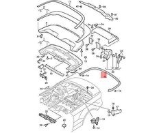 VAG Sandarinimas Audi A5 Cabriolet 2010-2017 Originalus 8F0825397G