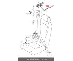 VAG Saugos Juostos Maitinimo Rankena Su Vairo Audi A5 S5 Cabriolet 2010 2017 Originalus 8F0859761A6PS