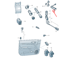 VAG SEAT SKODA VW Cigarečių žiebtuvėlio lizdas su kabeliu originalus 1J0919309B
