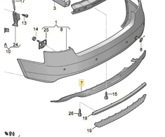 Vag Spoileris Audi A5 S5 2008 2016 Originalus 8T0807521JY9B