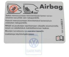 Vag T4 T4 Syncro Airbag Žymė 1993 2004 Originalus 701010083F