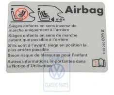 Vag T4 T4 Syncro Oro Airbag Stikeris 1993 2004 Originalus 1H0010079S