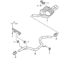 Vag Tarpinė Vamzdynas Volkswagen Jetta Vento 2015 2018 Originalus 5C6253209AG