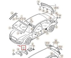 VAG Tikras lininis smėlio spalvos dangtelis AUDI A4 allroad quattro Avant 4L0907299AY22