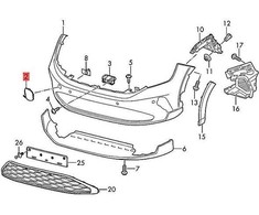 Vag Towing Eye Cover Primed Golf 4 5 6 1997 2006 Originalus 2G7807241GRU