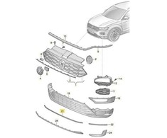 Vag Trim Primed Volkswagen T Roc A1 2018 2020 Originalus 2GA853101AGRU