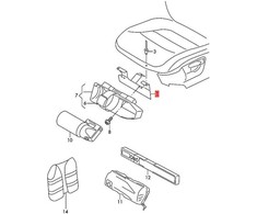 Vag Gaisro Gesintuvo Laikiklis Volkswagen Tiguan Golf Sportvan Originalus 5N0860290