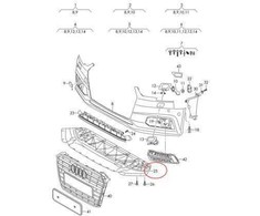 VAG Uždarymo Elementas Audi A4 Avant 2016 2017 Originalus 8W0807611A