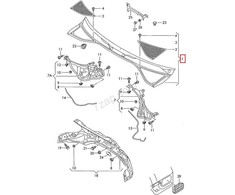 Vag Vandenų Apsaugos Juostelė Pilka Audi Q7 2007 2012 Originalus 4L2819401A01C