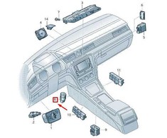 Vag Variklio Start Stop Svetimas Satin Juodas Volkswagen Passat Arteon 2015-2024 Originalus 3G2959839WZU