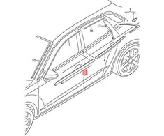 Vag Vario Šluostės Antžvėris Su Dekoratyvine Juosta C Audi A3 S3 8V 2013 2017 Originalus 8V5853283AT94