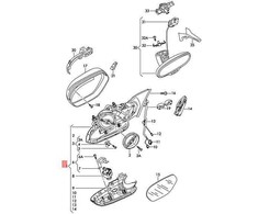 VAG Veidrodis Laikiklis Su Elektro Moduliu Audi A6 2011-2017 Originalus 4G1857410BH01C
