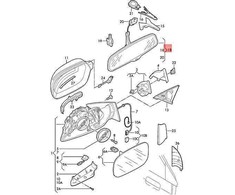 VAG Vidinė Veidrodis Automatiškai Sulankstomas Audi A3 A4 A5 A6 Q5 Q7 Originalus 8R08575114PK