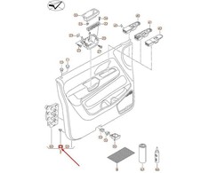 VAG Volkswagen AMAROK Priekinio Durų Apdailos Panele Klipas Su Gasketu 6X0868243A NAUJAS ORIGINALUS