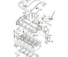 VAG Volkswagen BEETLE A5 variklio ventiliacijos žarna 03C103558D NAUJA ORIGINALI
