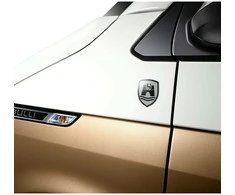 VAG Volkswagen Beetle Golf Dekoratyvinių folijų rinkinys Wolfsburg Crest Tikras satino juodos spalvos emblema 5C0064317ASXRW