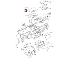 VAG Volkswagen Caddy MK6 priekinis prietaisų skydelis Pirštinių dėžutė originali 2K5857922B81U