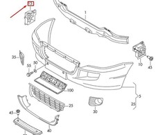 VAG Volkswagen CRAFTER MK1 2E Priekinis Bamperis Dešinės Pusės Gidas 2E0807178 NAUJAS ORIGINALUS
