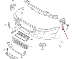 VAG Volkswagen CRAFTER MK1 2F Priekinis Bamperis Kairysis Gidas 2E0807177 NAUJAS ORIGINALUS