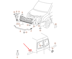 VAG VOLKSWAGEN CRAFTER MK2 Galinis užrašo ženkliukas 2E0853687A2ZZ Originalus