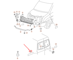 VAG VOLKSWAGEN CRAFTER MK2 Galinis užrašo ženkliukas 2E0853687A2ZZ Originalus