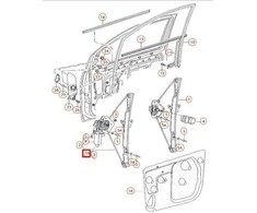 VAG Volkswagen Fox Priešinio Kairio Durų Langų Stiklo Reguliatorius 5Z3837461A NAUJAS ORIGINALUS