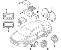 VAG VOLKSWAGEN GOLF 5G MK7 galinių durelių garso kolonėlė originali 561035453
