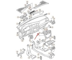 VAG Volkswagen GOLF MK7 Centrinė šviežio oro ventiliacija RHD 5G2819728AHCYB NAUJA ORIGINALI