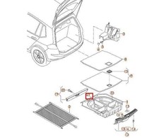 VAG Volkswagen Golf MK7 SV Bagažo dangčio atsarginio rato užpildymo detalė 5G6867873 NAUJA ORIGINALI