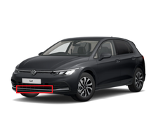 VAG VOLKSWAGEN GOLF MK8 priekinio bamperio apatinė vidurinė juoda ventiliacijos grotelė 5H0853677F9B9 originali